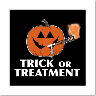 Trick or treatment respiratory therapist pumpkin design Posters and Art